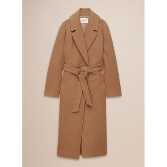 Aritzia Babaton Abraham Women's Tan camel Belted Coat wool - Picture 7 of 9